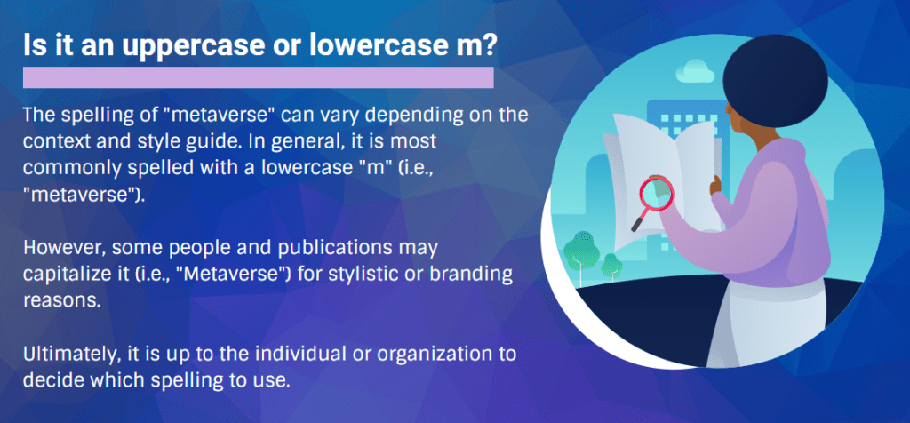 as part of the simple explanation of the metaverse, we answer the question is it lowercase or uppercase m